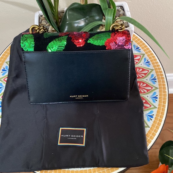 kurt Geiger London Shoreditch Floral Sequin Small Crossbody Bag - Picture 3 of 17